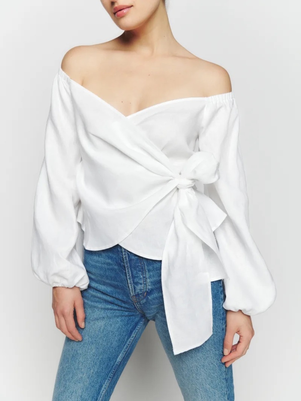 Reformation Hart Linen Top